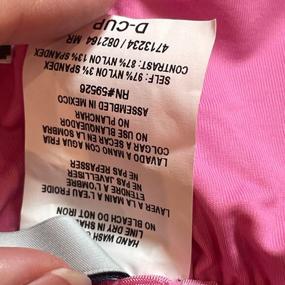 Isabella Rose Maza Textured Bralette Bikini Top D-cup pink - Picture 5 of 9